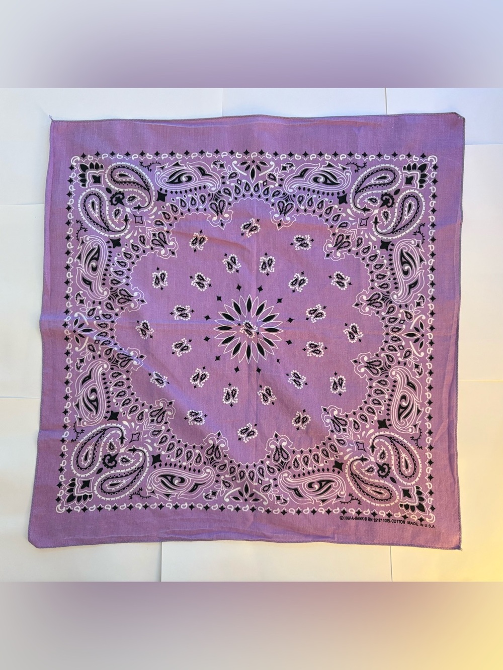 Hav-A-Hank Classic Lavender Purple Paisley Bandana